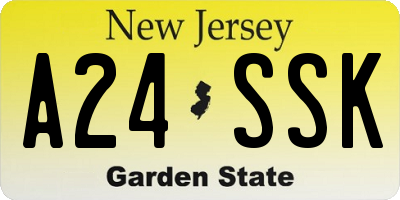 NJ license plate A24SSK