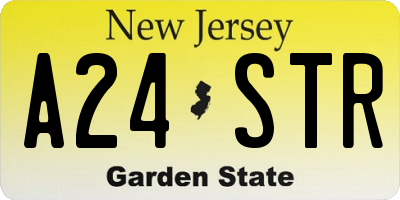 NJ license plate A24STR