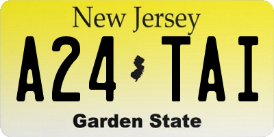 NJ license plate A24TAI