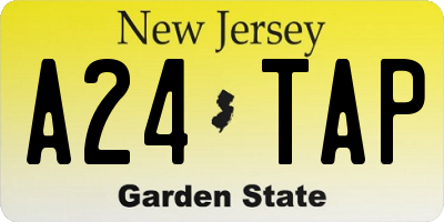 NJ license plate A24TAP