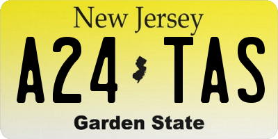 NJ license plate A24TAS