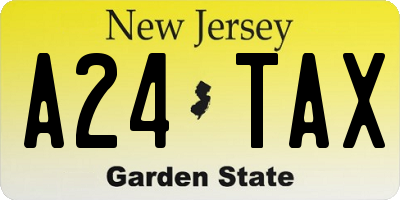 NJ license plate A24TAX