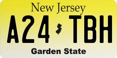 NJ license plate A24TBH