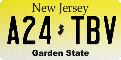 NJ license plate A24TBV