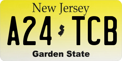 NJ license plate A24TCB