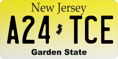 NJ license plate A24TCE