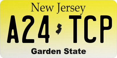 NJ license plate A24TCP