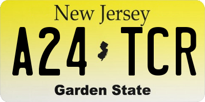 NJ license plate A24TCR
