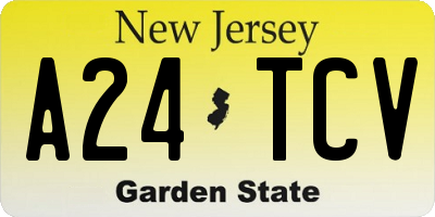 NJ license plate A24TCV