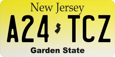 NJ license plate A24TCZ