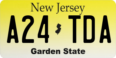 NJ license plate A24TDA
