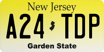 NJ license plate A24TDP