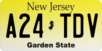NJ license plate A24TDV