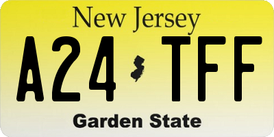 NJ license plate A24TFF