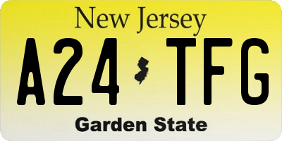 NJ license plate A24TFG