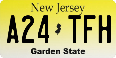 NJ license plate A24TFH