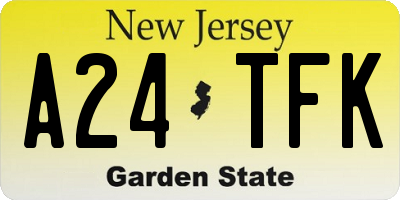 NJ license plate A24TFK