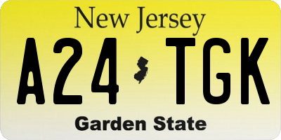NJ license plate A24TGK