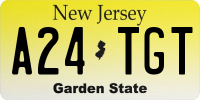 NJ license plate A24TGT
