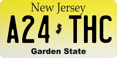 NJ license plate A24THC