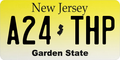 NJ license plate A24THP