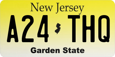 NJ license plate A24THQ