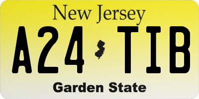 NJ license plate A24TIB