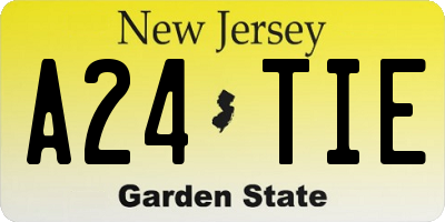 NJ license plate A24TIE