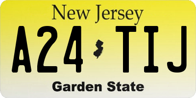 NJ license plate A24TIJ