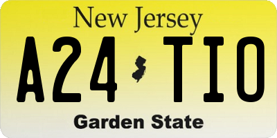 NJ license plate A24TIO