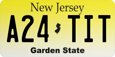 NJ license plate A24TIT