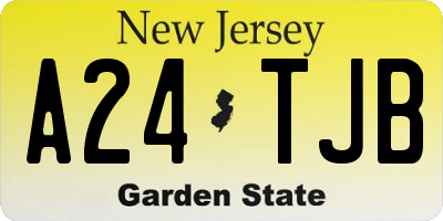 NJ license plate A24TJB