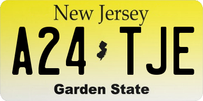 NJ license plate A24TJE