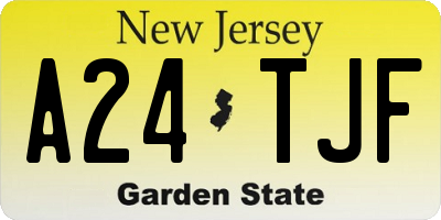 NJ license plate A24TJF