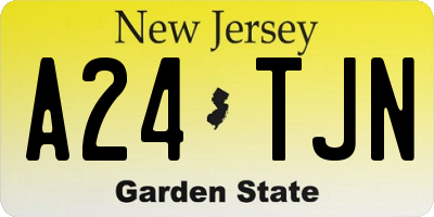 NJ license plate A24TJN