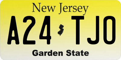 NJ license plate A24TJO