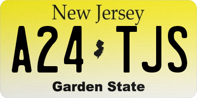 NJ license plate A24TJS