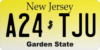 NJ license plate A24TJU