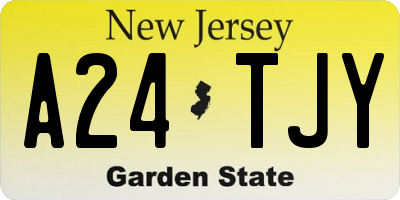 NJ license plate A24TJY