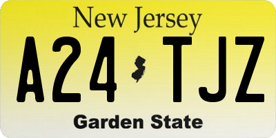 NJ license plate A24TJZ