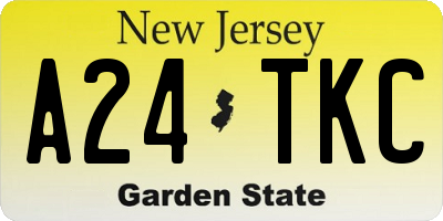 NJ license plate A24TKC