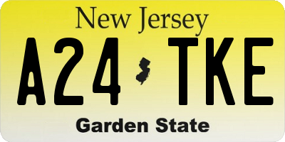 NJ license plate A24TKE