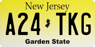 NJ license plate A24TKG