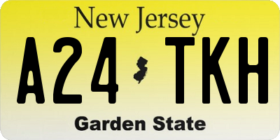 NJ license plate A24TKH