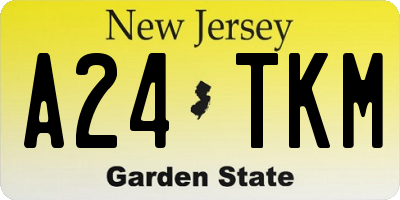 NJ license plate A24TKM