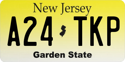 NJ license plate A24TKP