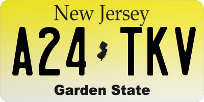 NJ license plate A24TKV