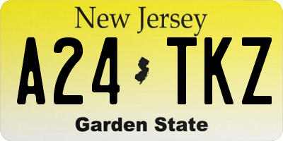 NJ license plate A24TKZ