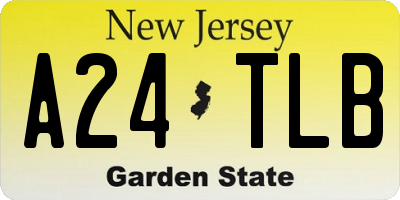 NJ license plate A24TLB