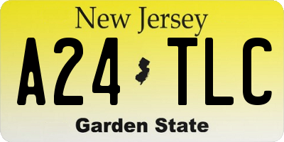 NJ license plate A24TLC